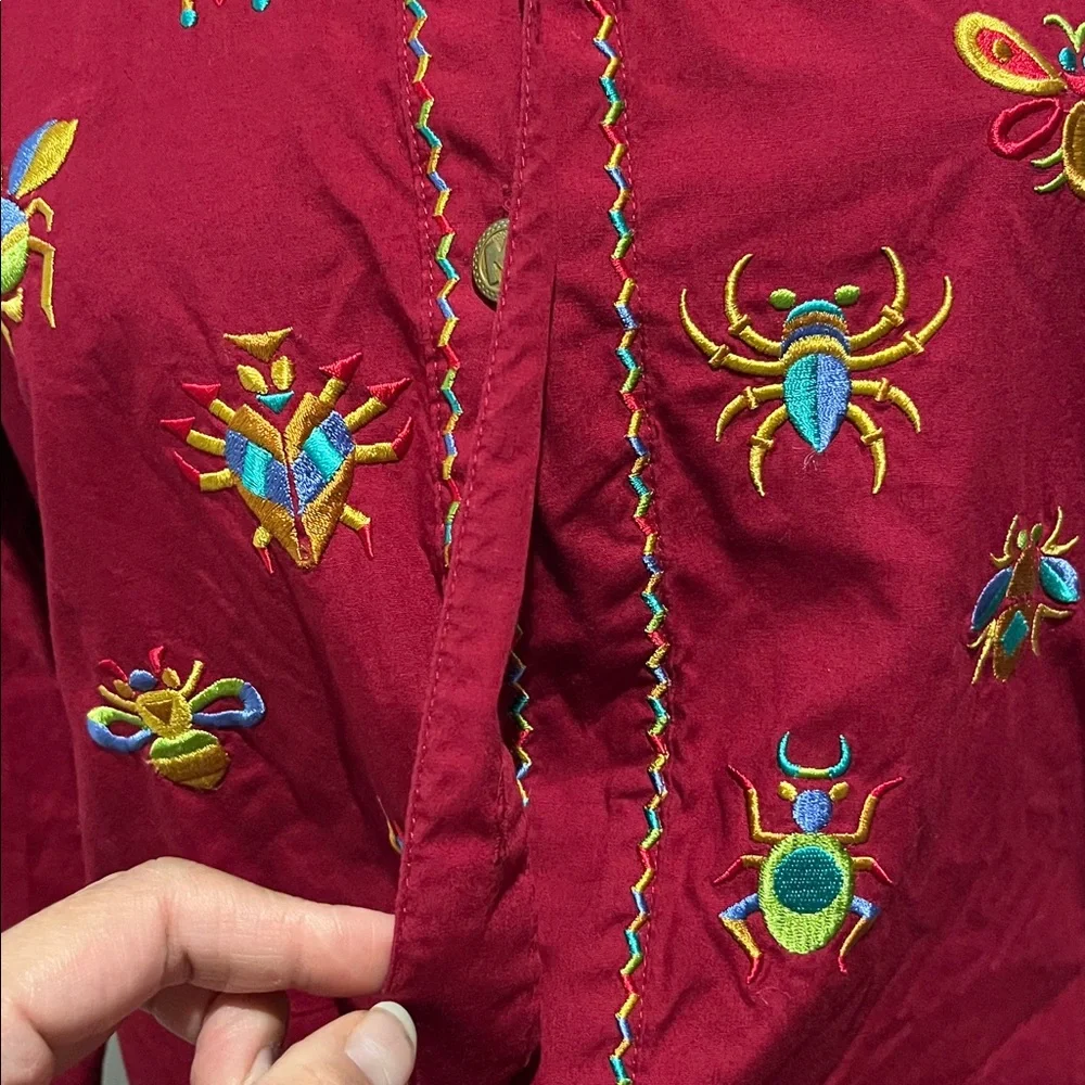 Bob Mackie Wearable Art embroidered shirt - Picture 3 of 12